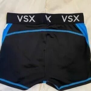 VSX Black Shorts with Blue Trim